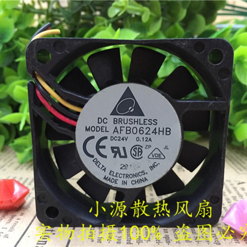 6cm台达 AFB0624MB 6015 24V 0.10A 安川五系驱动器3线报警风扇