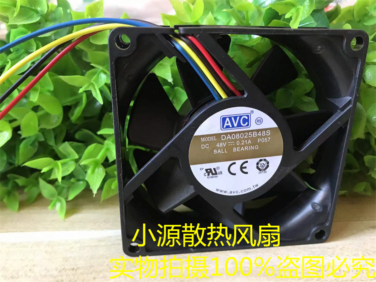 原装AVC奇宏 8cm 8025 DA08025B48S 48V 0.21A四线散热风扇