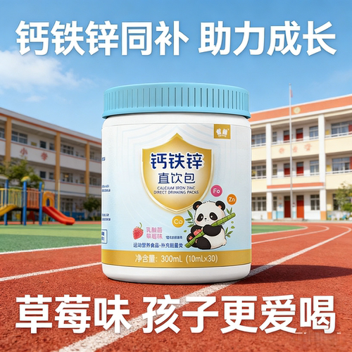 青少年钙铁锌直饮包成长营养素