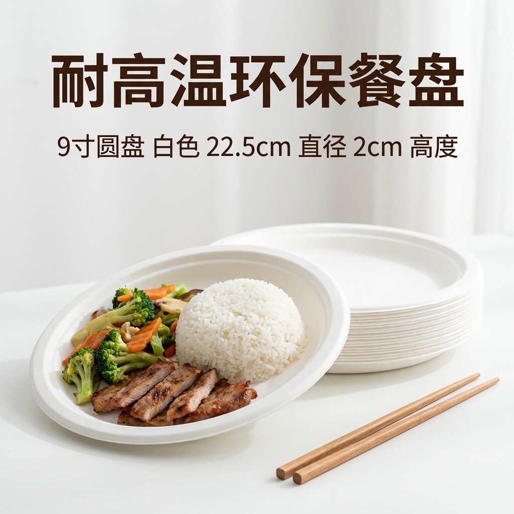 一次性盘子餐盘碗筷纸盘纸碟加厚食品级碟子圆盘果盘烧烤家用餐具