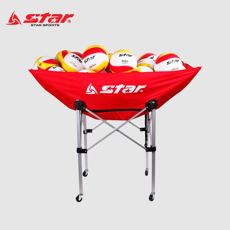 Star世达可移动折叠滑轮便携篮球足球收纳箱多功能V型球框XZ300