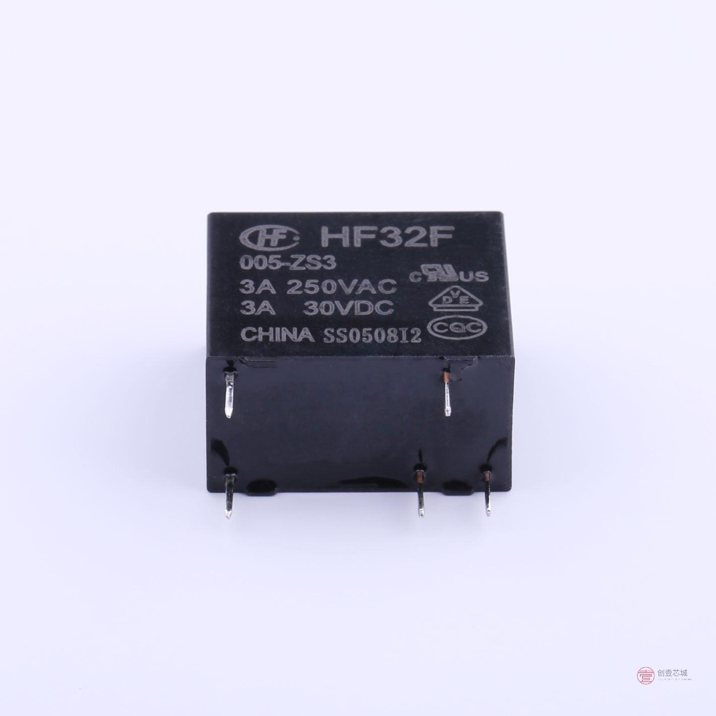原装HF32F/005-ZS3全新功率继电器 3A 单刀双掷 5V