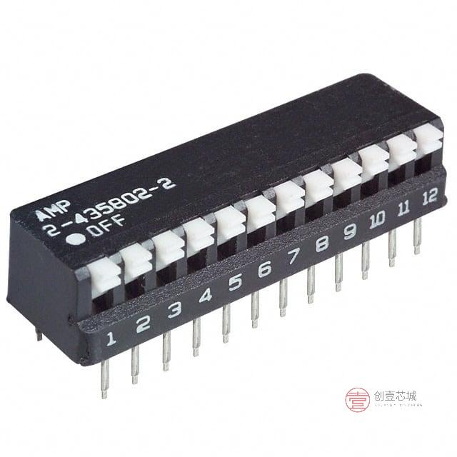 原装2-435802-2全新SWITCH PIANO DIP SPST 25MA 24V正品