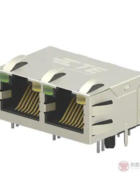 原装5-2301996-7全新CONN JACK 2PORT 1000 BASE-T