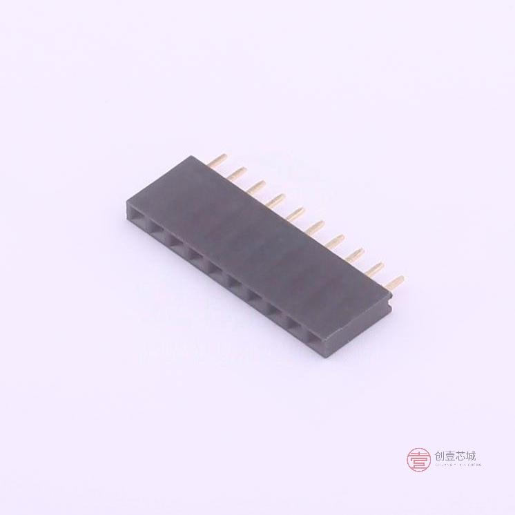 原装2.54-1*10P母全新排母 间距2.54mm 10Pin(