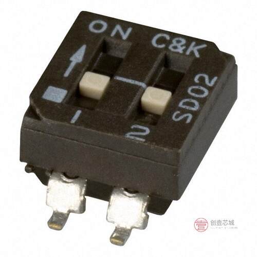 原装正品SD02H1SB全新SWITCH SLIDE DIP SPST 100MA 25V