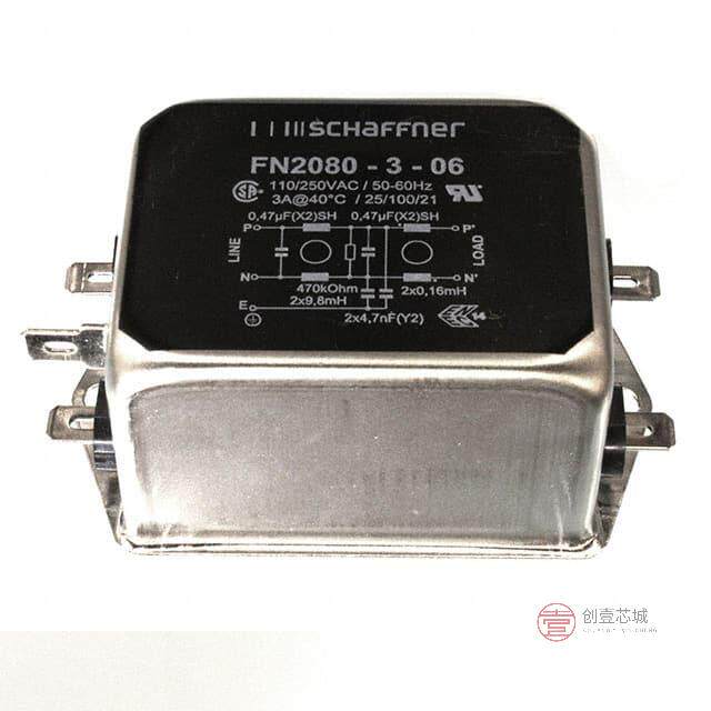 原装FN2080-3-06全新LINE FILTER 110/250VAC 3A CHAS正品