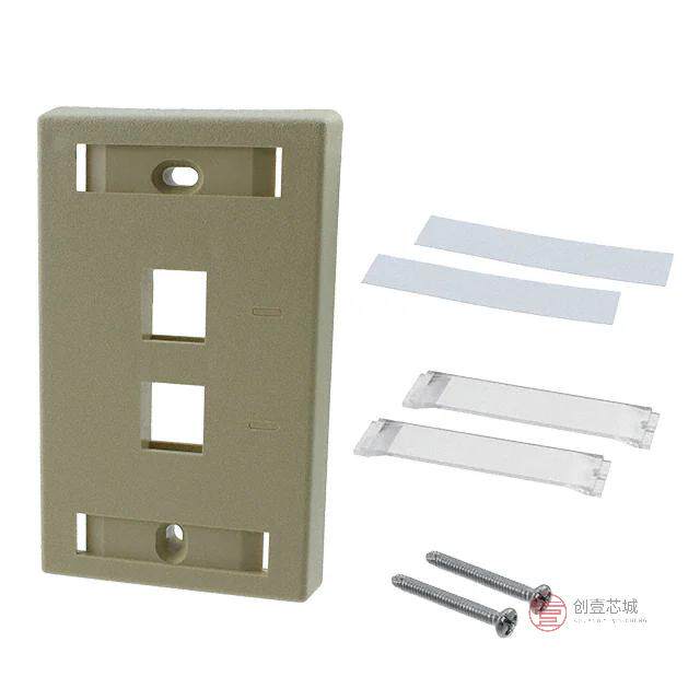 原装557505-1全新FACEPLATE SNGL GANG 2PORT ALMOND正品
