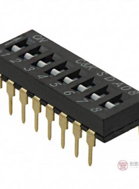 原装SDA08H0BD全新SWITCH SLIDE DIP SPST 25MA 24V正品