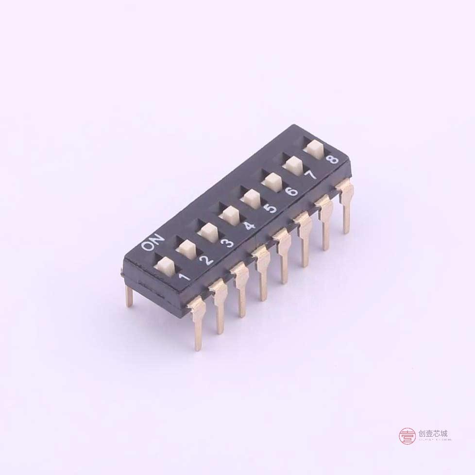 原装DSIC08LH-P全新8位,2.54mm,立插黑色凸柄正品