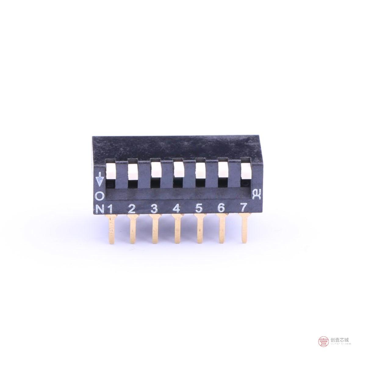 原装DSPV07LHGET全新2.54mm 琴键式7位插件正品