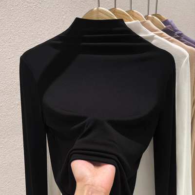 长袖修身百搭常规纯棉纯色