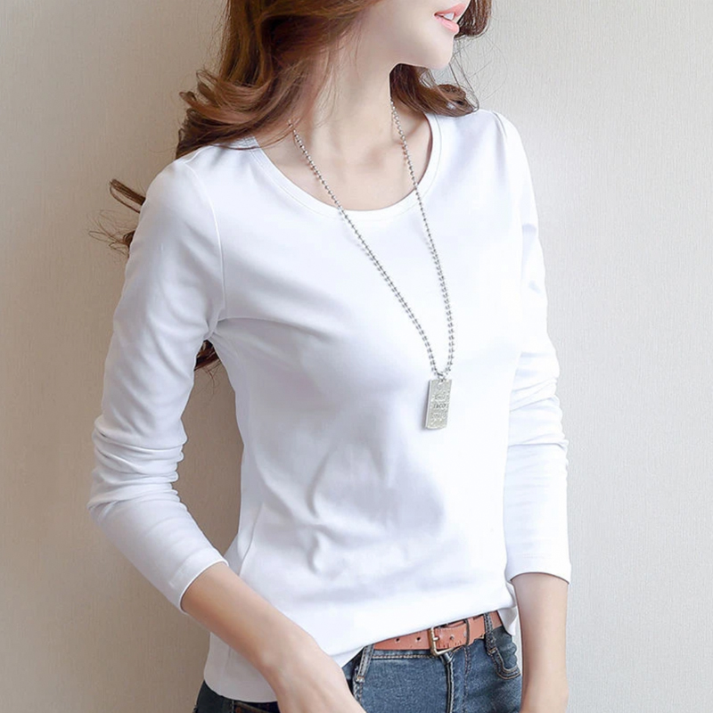 长袖修身保暖常规纯棉简约