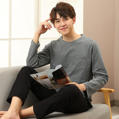 青少年纯棉长袖初中学生家居服