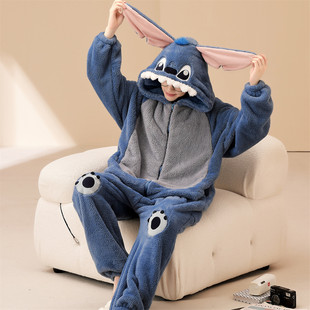 连体睡衣男生秋冬季珊瑚绒法兰绒大童男孩学生青少年家居服12岁15