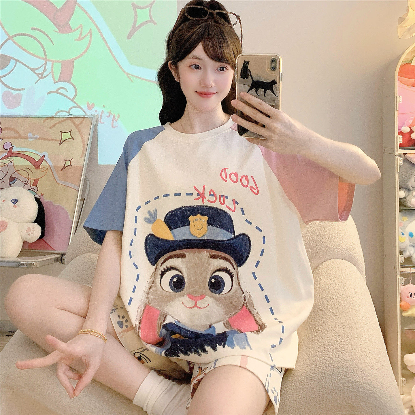 少女睡衣夏季薄款短袖纯棉大童女孩学生甜美公主家居服套装12岁15