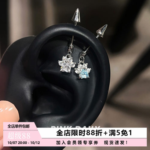 可爱少女猫爪钛钢耳骨钉