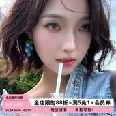 Pink Daily多巴胺冰透葡萄绝美耳钉无耳洞耳夹适合夏天 气质耳饰