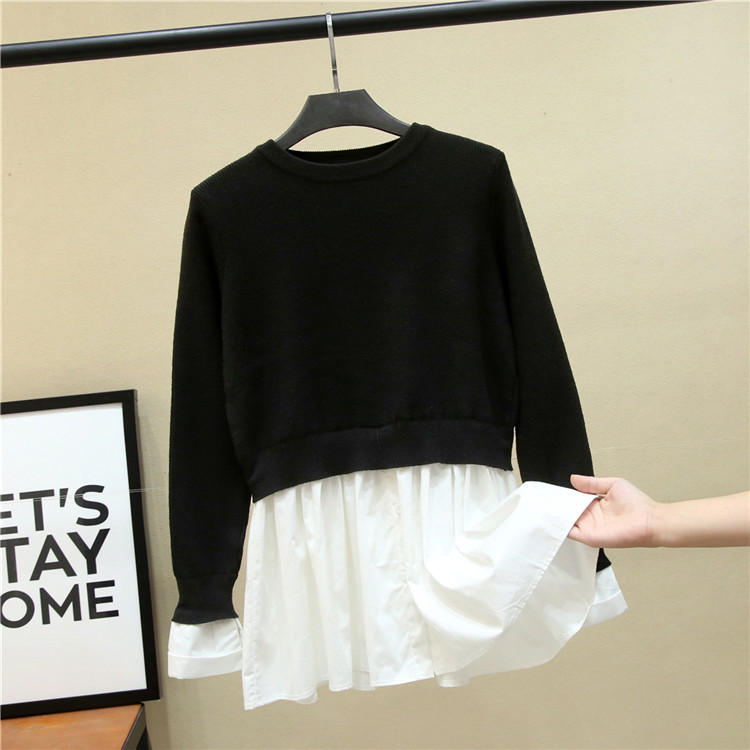 很仙的毛衣秋冬网红同款宽松不规则中长款假两件套针织打底毛衣女|msdalam kategori Butik wanita / wanita, sweater - dari Buy2taobao.com untuk memberikan perkhidmatan ejen Taobao profesional membeli