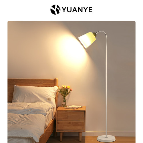 现代简约风落地灯客厅卧室房间立式台灯超亮氛围感补光灯护眼灯