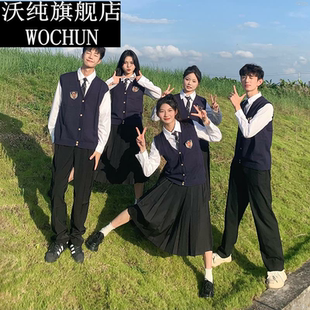 班服秋季 学院风高中生运动会合唱朗诵演出服初中学生毕业校服套装