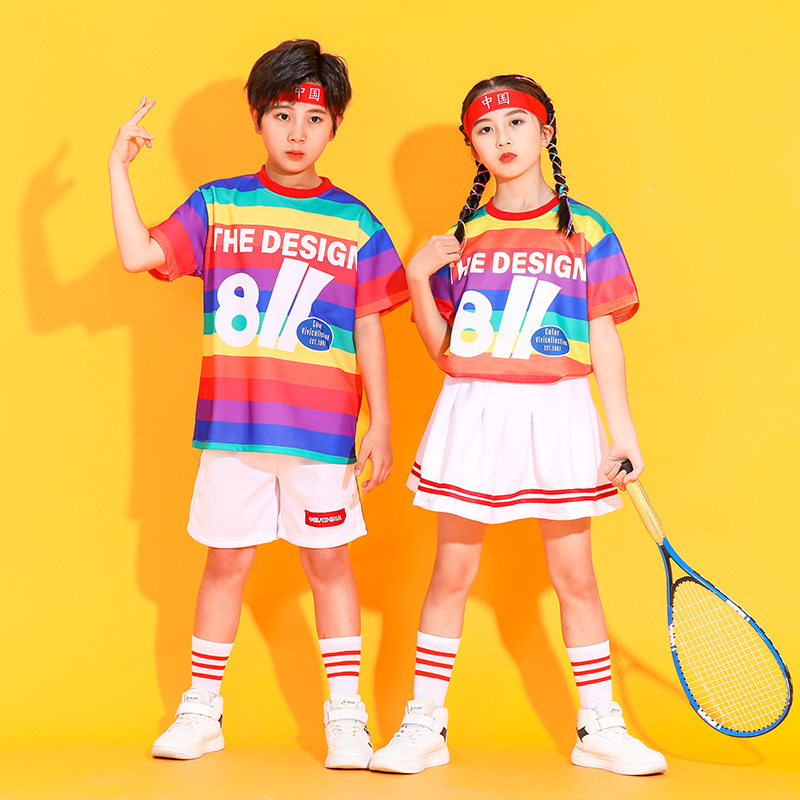 儿童啦啦队六一演出表演服舞蹈服小学生运动会开幕式班服校服套装
