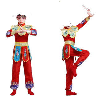 。儿童戏服戏曲京剧花木兰武生男女童演出服说唱脸谱表演服男孩武