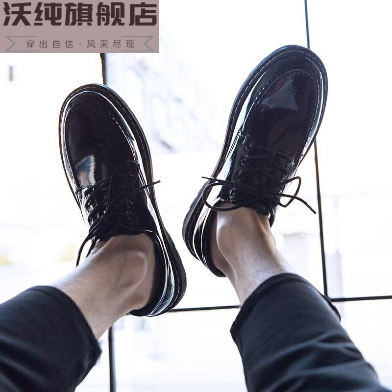 ktv穿的服务员男夏皮鞋子夏季商务夏款小皮鞋男版潮英伦时尚