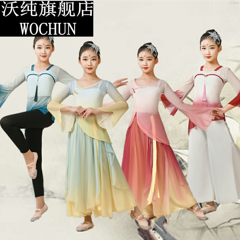 儿童古典舞纱衣飘逸体练功服舞蹈