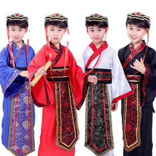 古代汉朝宋朝大夫文官服武将大臣儿童汉服魏晋明朝衣服装大童男孩