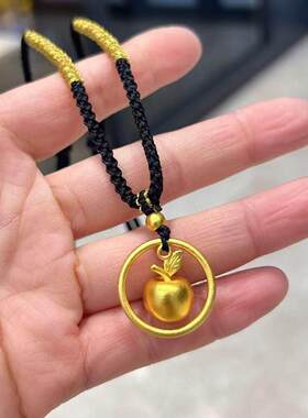 铜花丝黑绳小苹果平安夜圣诞节