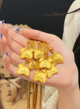 新中式老虎吉祥如意新中式项链国风小众设计毛衣链气质轻奢