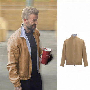 一衣两穿!LP同款雨露亚麻老钱风秋季高端男士立领双面穿夹克外套