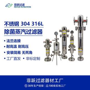 不锈钢蒸汽过滤器内置PTFE滤芯高纯气净化过滤器可定制