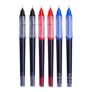 晨光直液笔替换笔芯直液式走珠笔中性笔可替换墨囊替芯0.5黑色碳素水笔红色蓝色学生考试办公签字笔速干顺滑