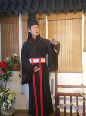 老三国文臣武将男装定制直裾冠帽