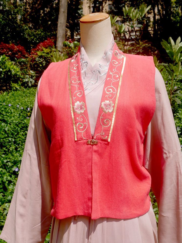 独家刺绣设计汉服女装棉麻