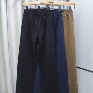 C3226 BXT612175C 松紧腰侧边缝锥形休闲裤