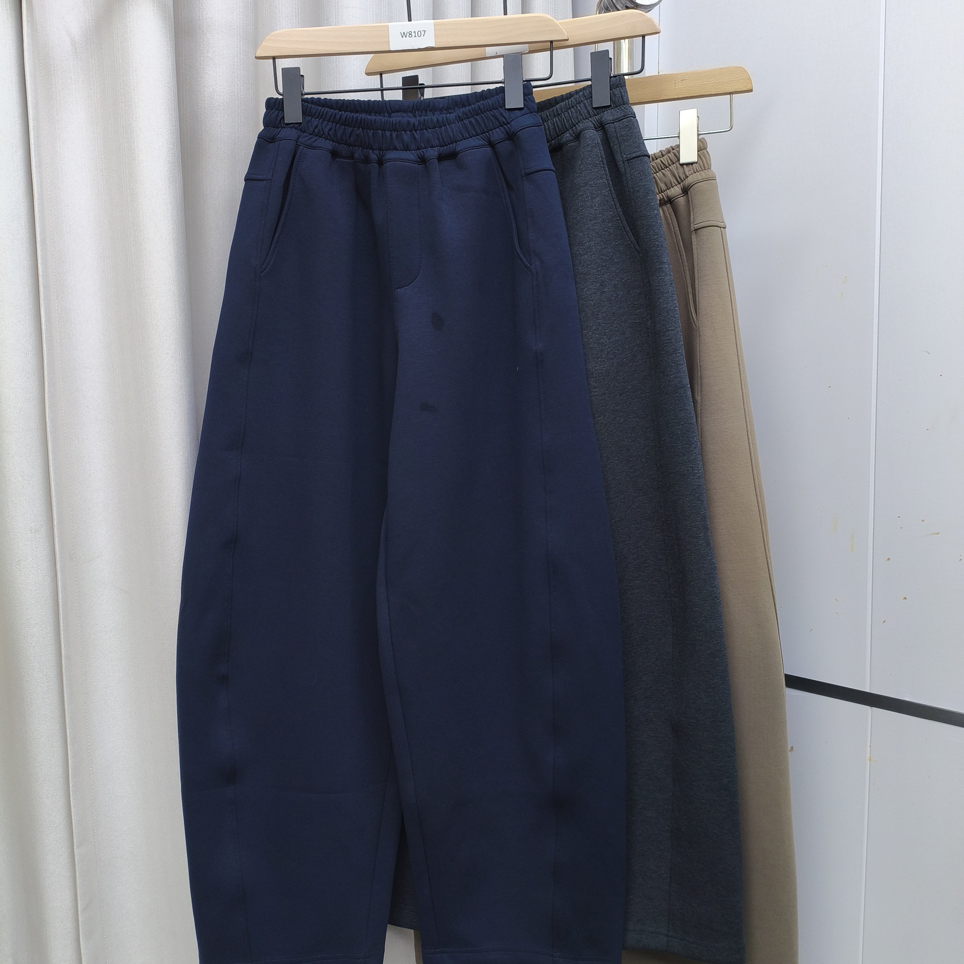 C3072  松紧腰侧边缝休闲休闲裤
