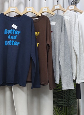C3115/C3116/C3117/C3118/C3119植绒字母BETTER基础T恤BXT610239C