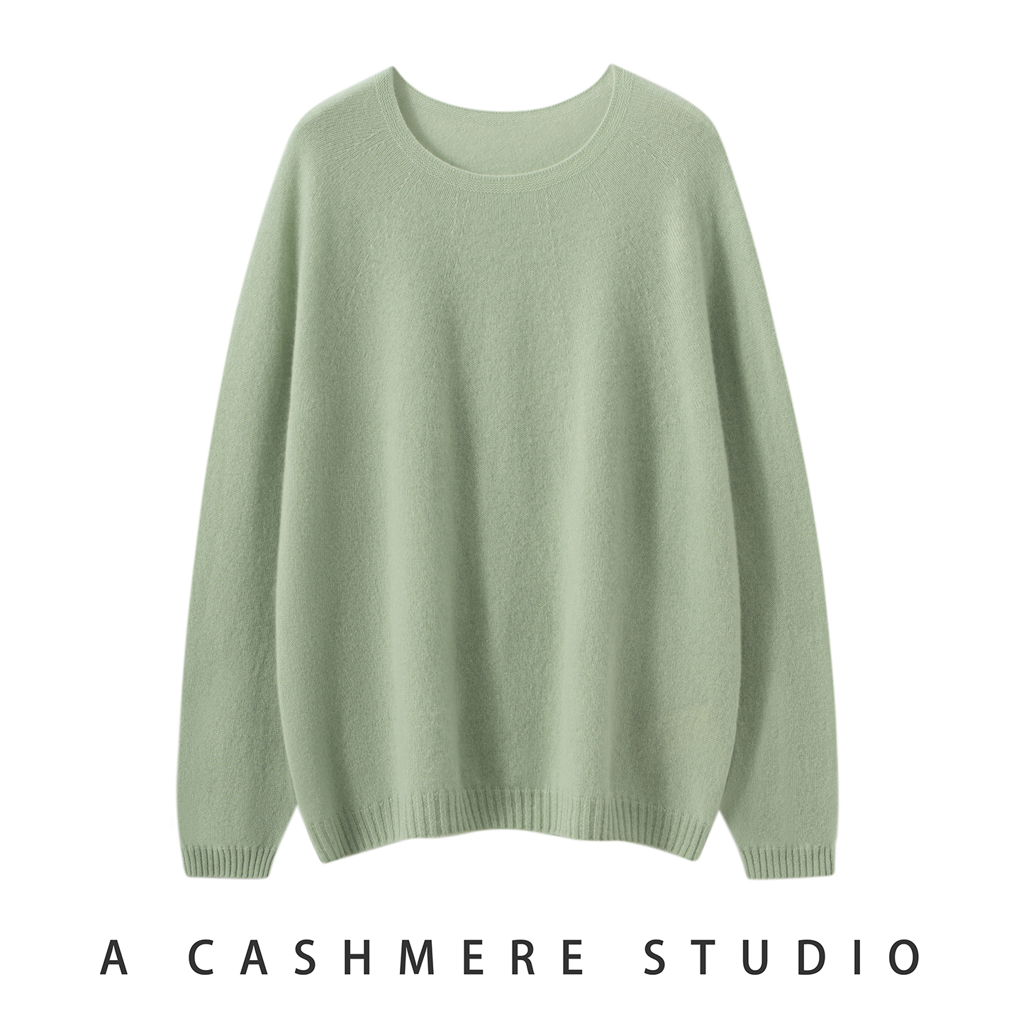 7针单股针织100%山羊绒衫女圆领宽松打底衫毛衣外穿秋冬新款上衣