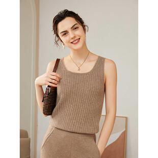 Cashmere baby系列  一线成衣 100纯山羊绒玉米粒吊带背心打底衫