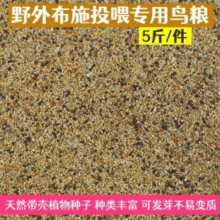 小型鸟粮野外鸟食布施麻雀斑鸠鸟粮天然鸟粮野外投喂专用带壳粮