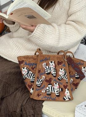 2026新款马年包包马上开心单肩手拎大容量元宝包托特包慵懒斜挎包