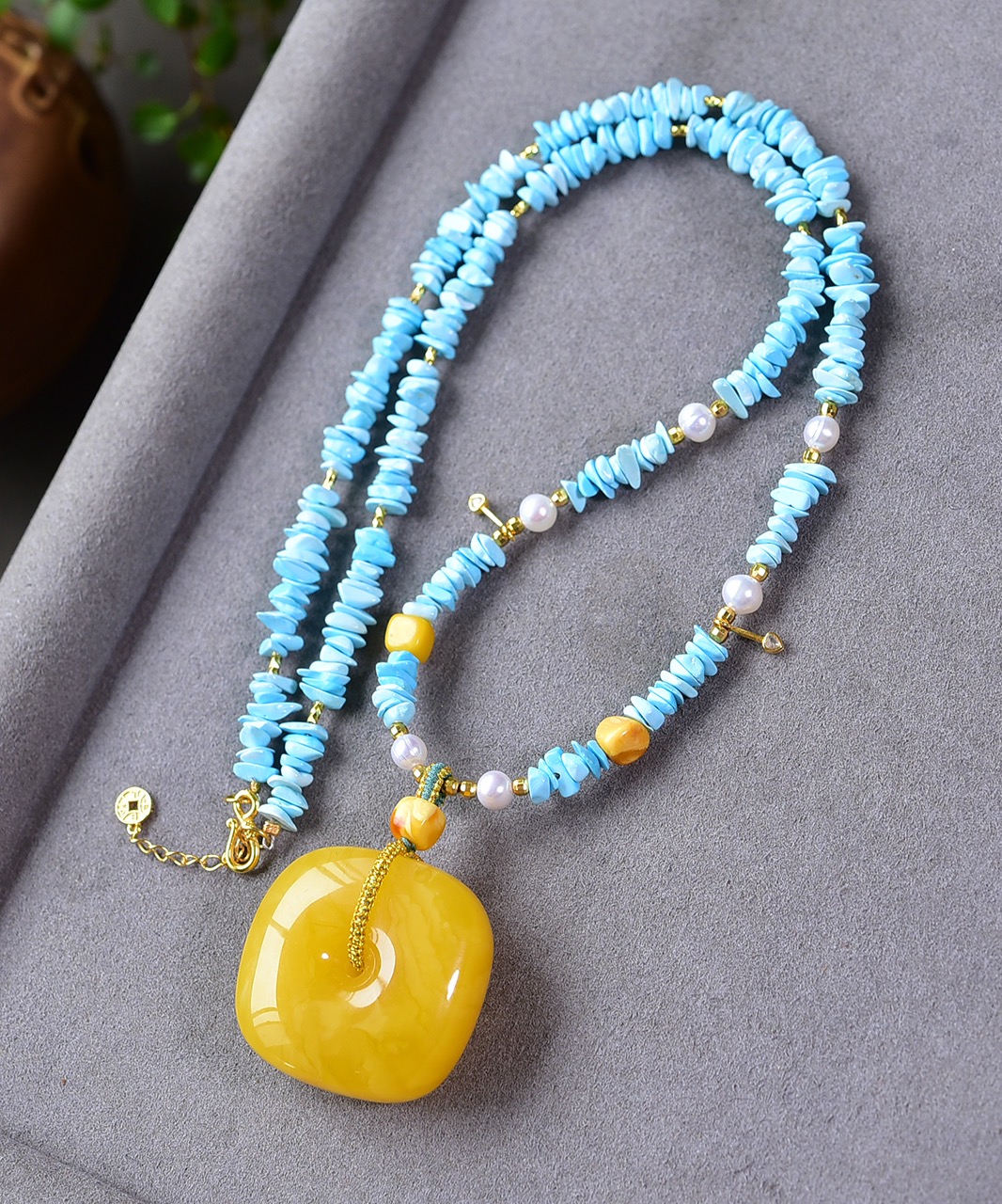 天然原矿蜜蜡平安扣吊坠