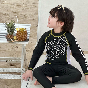 潜水游泳衣防晒套装 男童泳衣韩国儿童泳衣男孩中大童分体长袖 长裤