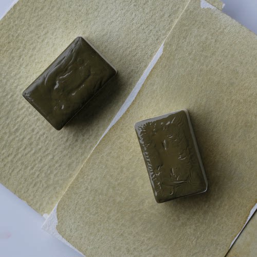 绿帘石 天然矿物水彩颜料 暖绿色细腻易沾取多米尼格矿物大师系列