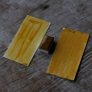 那拉提土黄天然单一色粉矿物固体水彩颜料多米尼格矿物大师系列