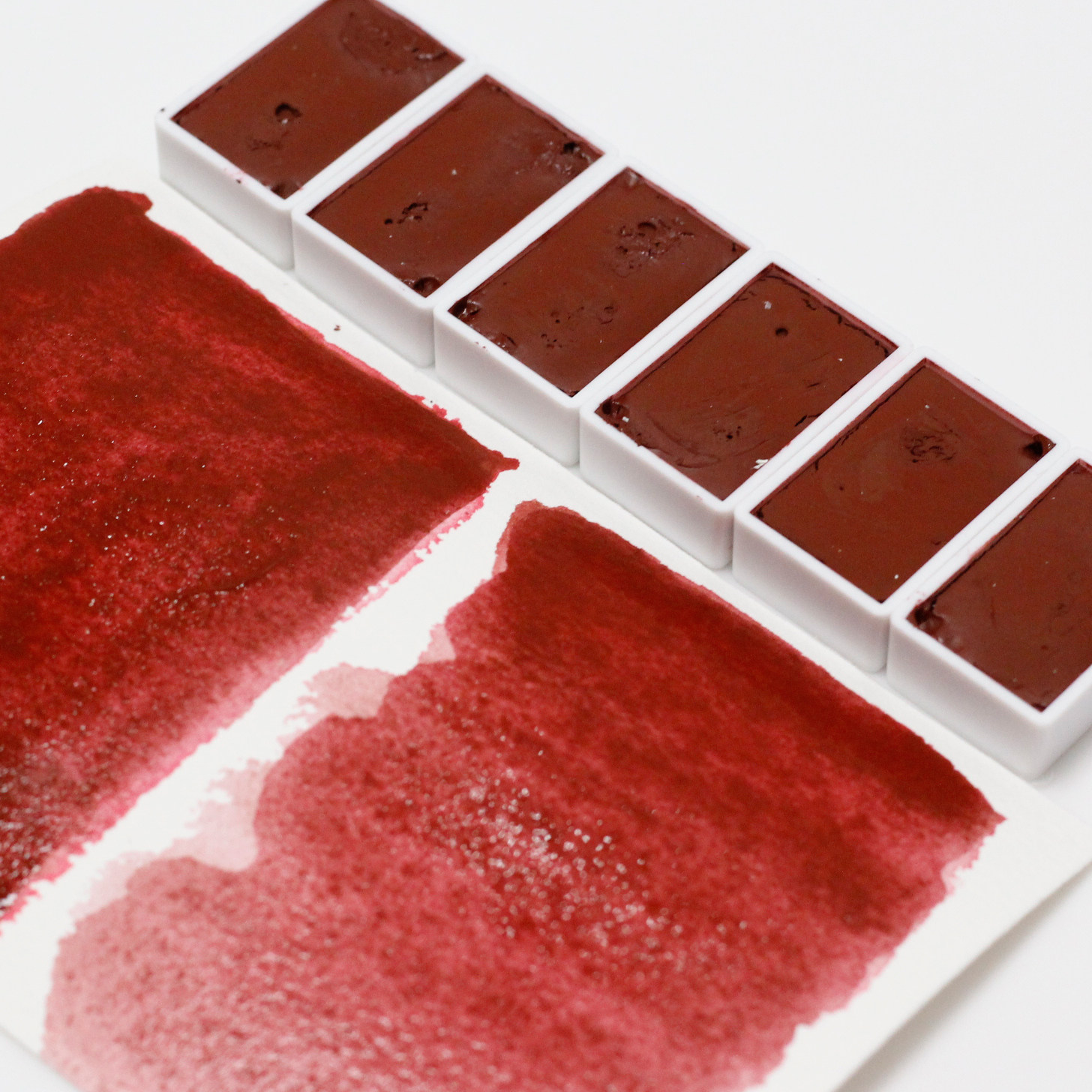 铁锆红 iron zirconium red多米尼格固体手工水彩半透明红色颜料