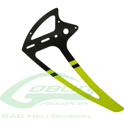 H0242-S  Carbon Fiber Tail Fin Yellow - Goblin 500
